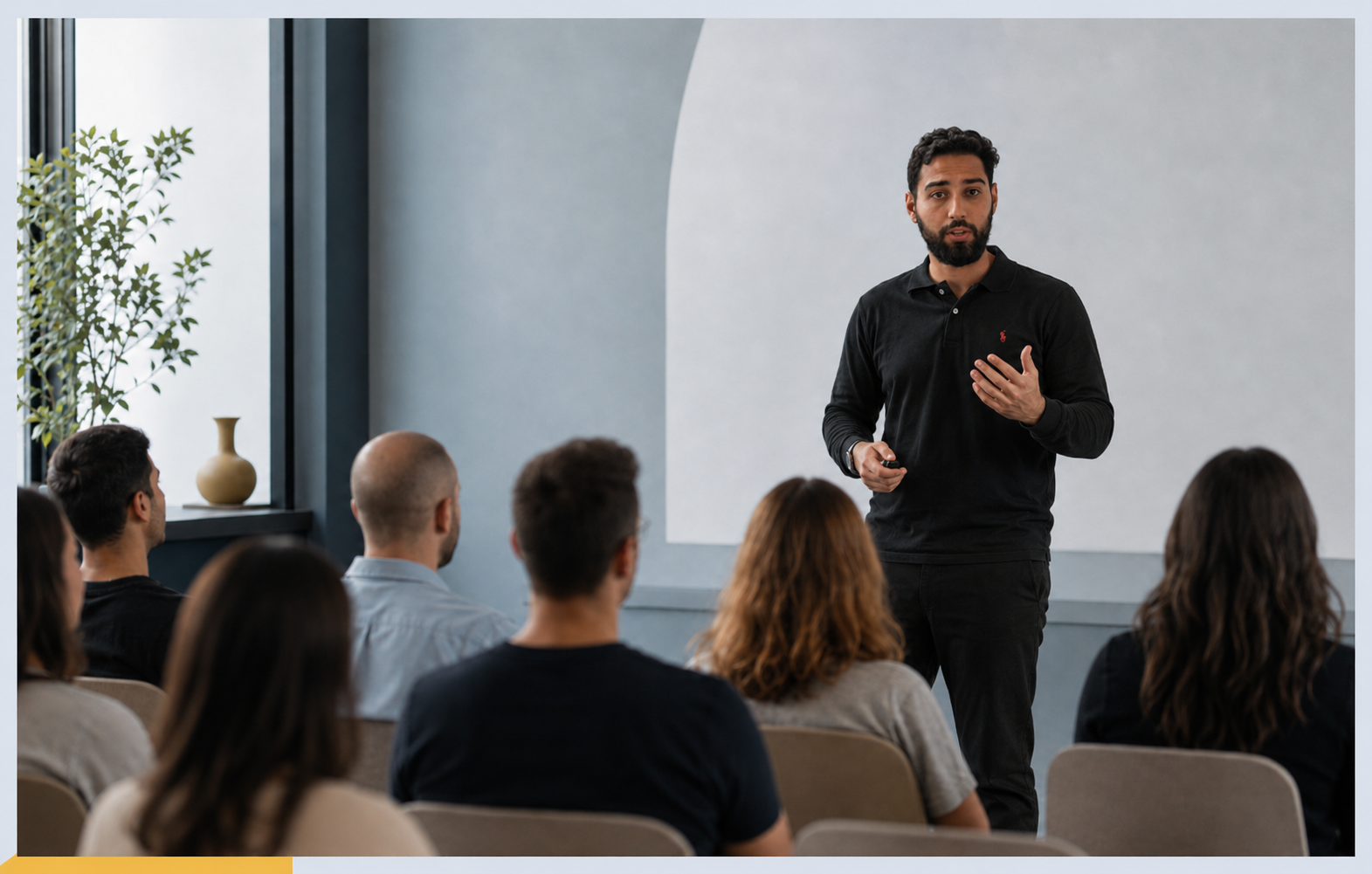 Ariel Gila delivering a psychology lecture