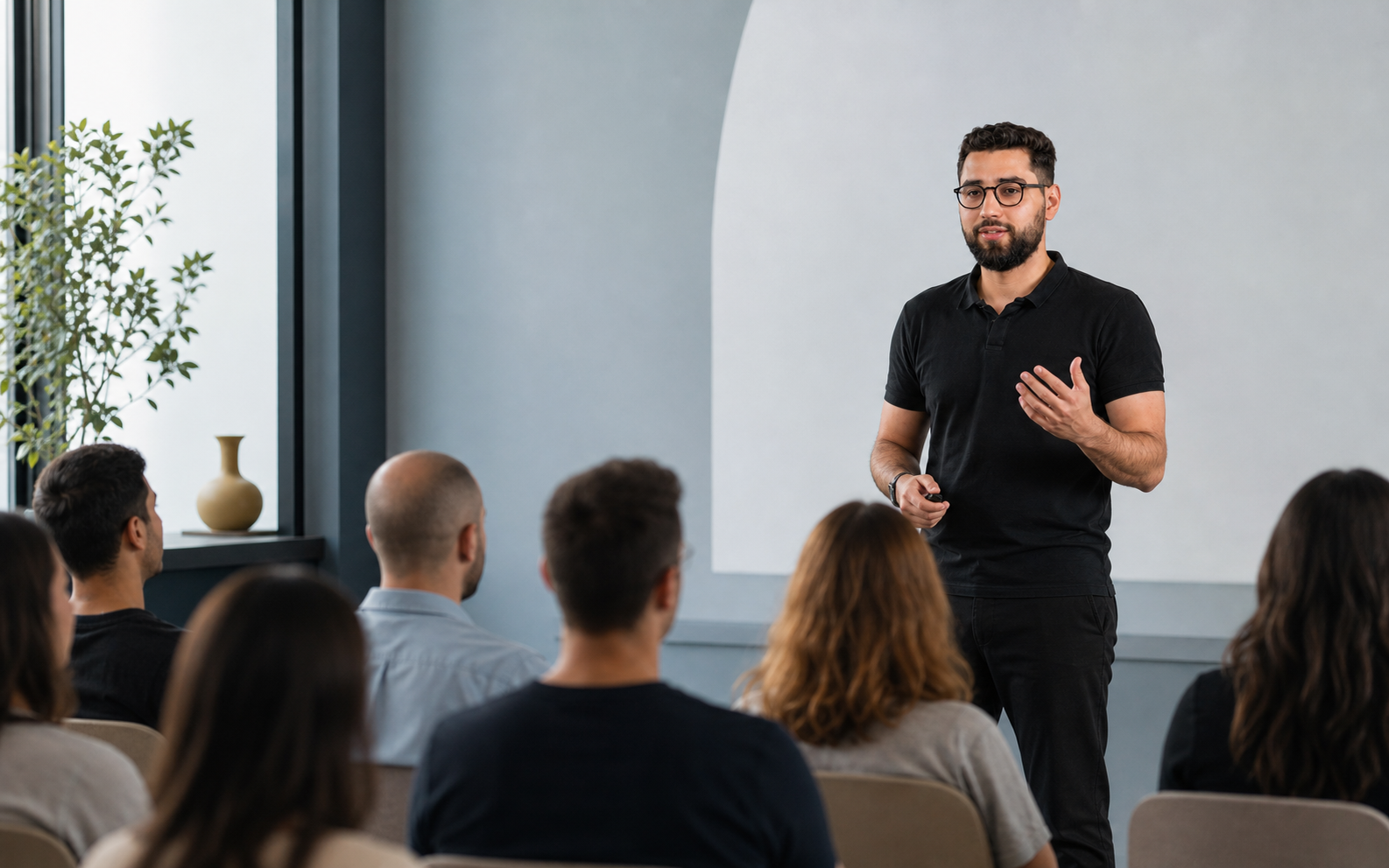 Ariel Gila delivering a psychology lecture